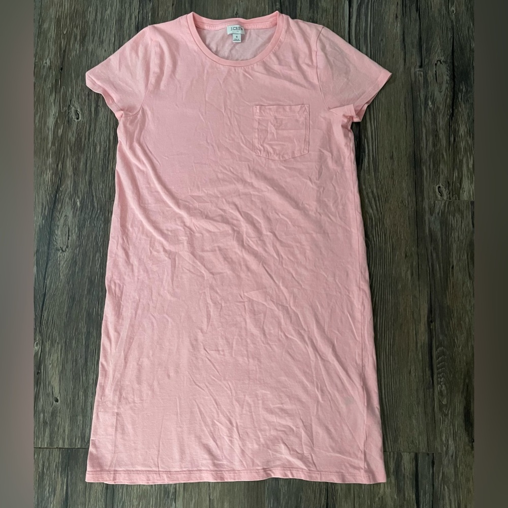 J.Crew Pink Pocket T-Shirt Dress Size Small